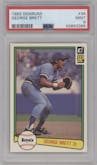 George Brett from the 1982 Donruss set graded by PSA and given an overall grade of 9.