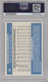 George Brett from the 1982 Donruss set graded by PSA and given an overall grade of 9.