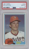 Nolan Ryan from the 1981 Topps set graded by PSA and given an overall grade of 8.