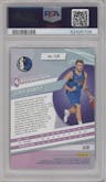 Luka Doncic from the 2018-19 Panini Revolution  set featuring a Astro parallel graded by PSA and given an overall grade of 9.