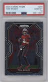 Tom Brady from the 2020 Panini Prizm set graded by PSA and given an overall grade of 10.