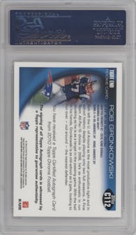 Rob Gronkowski from the 2010 Topps Chrome set graded by PSA and given an overall grade of 10.