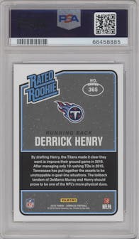 Derrick Henry from the 2016 Panini Donruss  set graded by PSA and given an overall grade of 10.