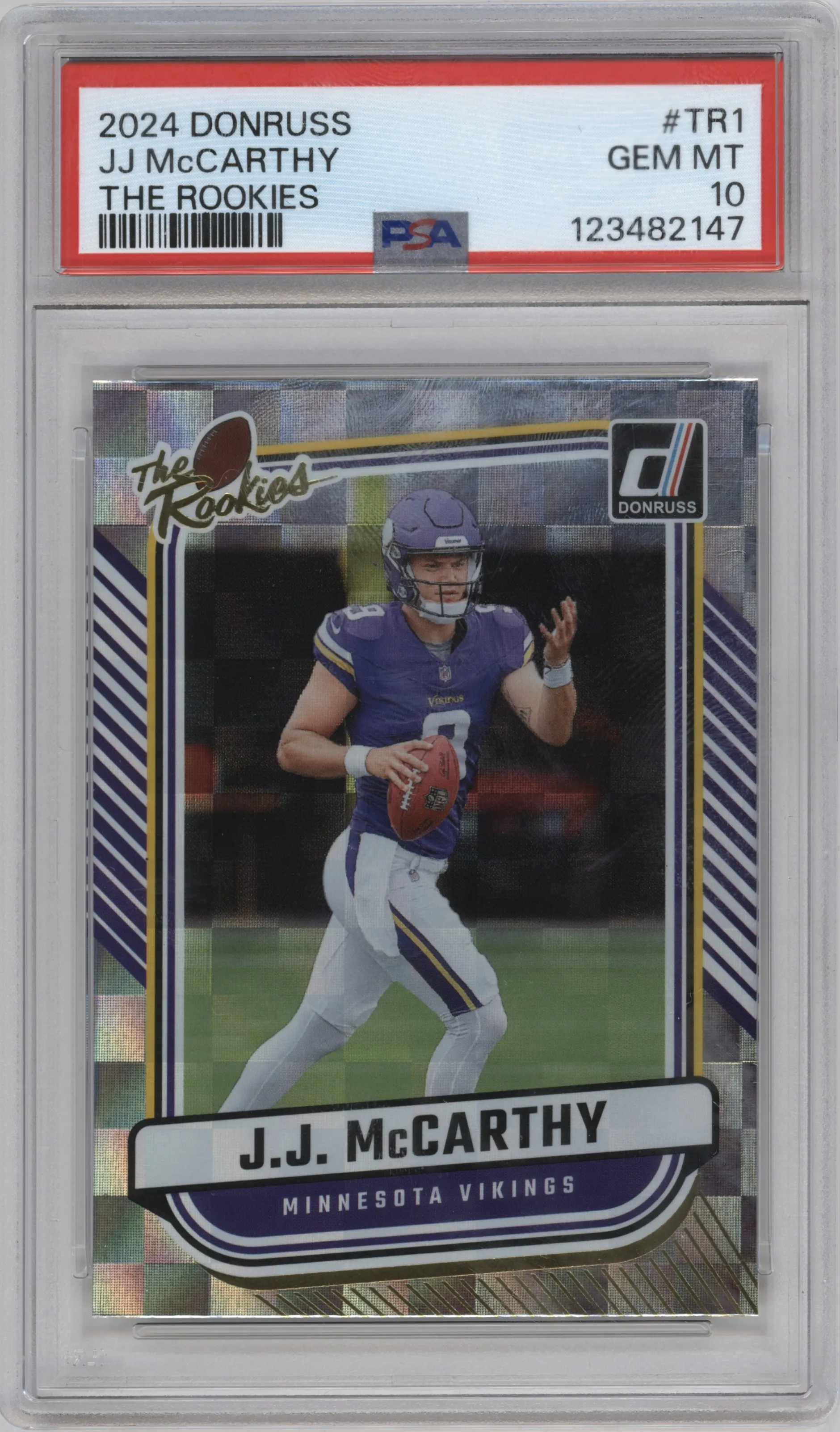 2024 Donruss The Rookies J.J. McCarthy #TR-1 PSA 10