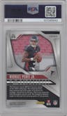 Michael Penix Jr. from the 2024 Panini Prizm set featuring a Silver Prizm parallel graded by PSA and given an overall grade of 9.