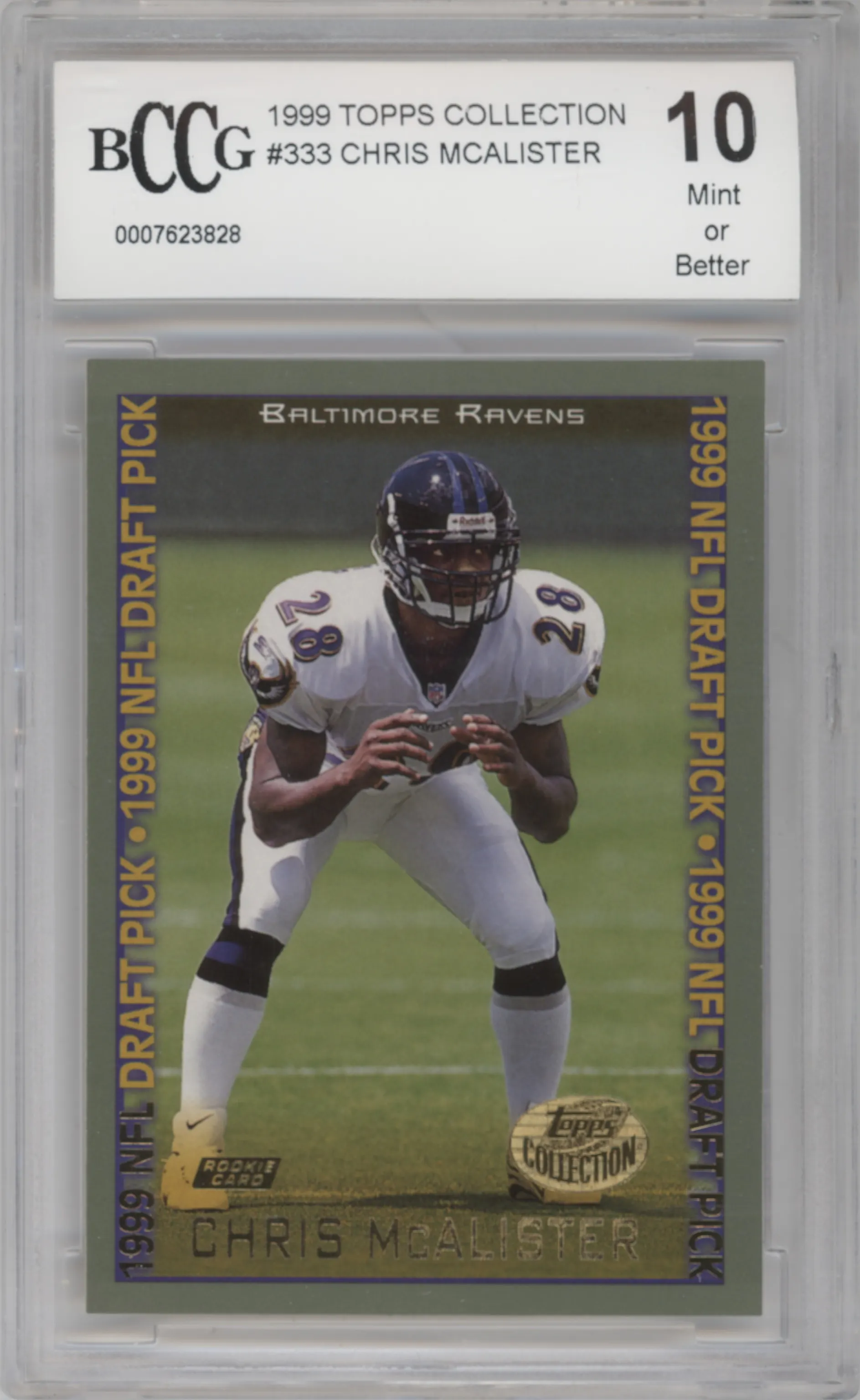 1999 Topps Chris McAlister Collection BGS 10