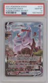 Espeon VMAX from the 2021 Pokemon SWSH set graded by PSA and given an overall grade of 10.