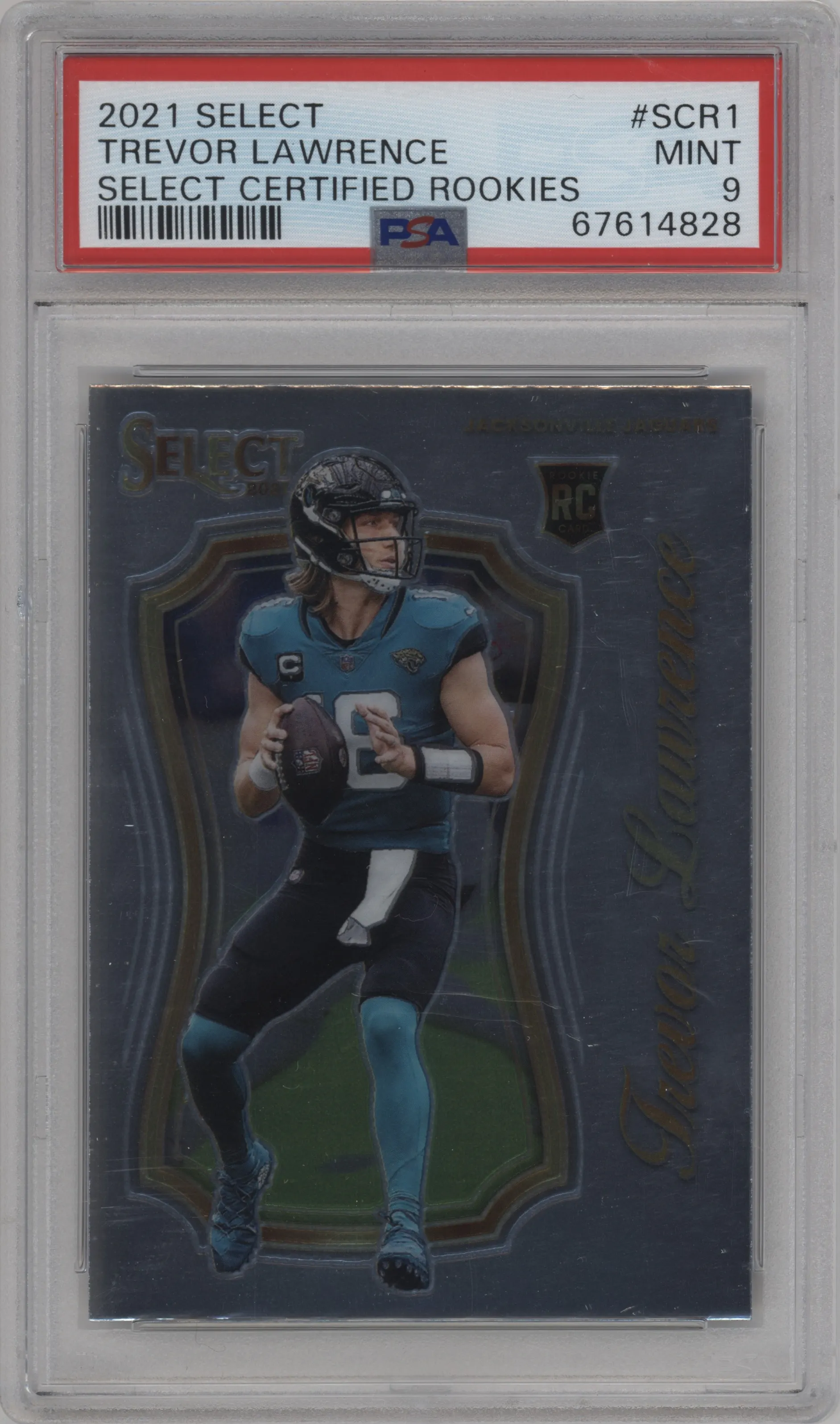 2021 Panini Select Certified Rke. Trevor Lawrence PSA 9