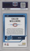 Caleb Williams from the 2024 Donruss set featuring a Red Wave parallel graded by PSA and given an overall grade of 10.