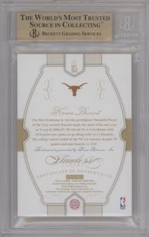 Kevin Durant from the 2014-15 Panini Flawless set graded by Beckett and given an overall grade of 9.5.