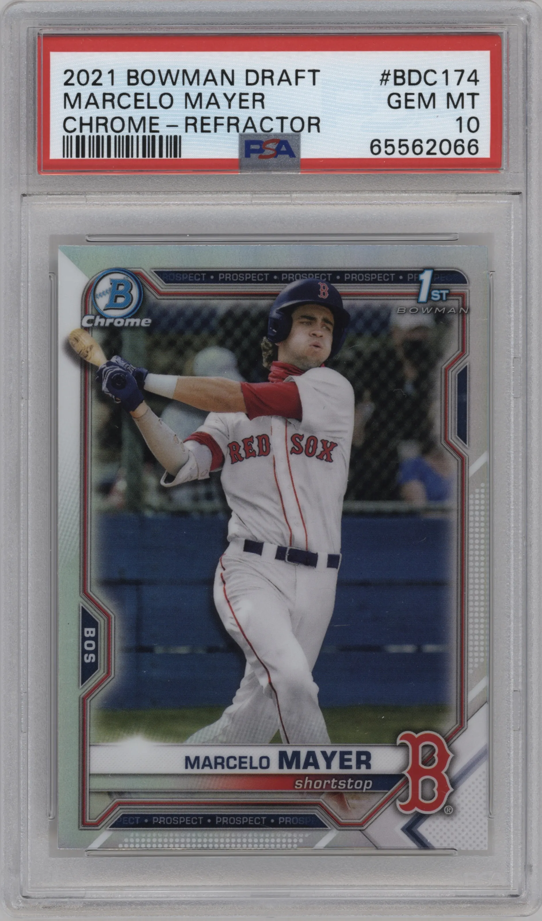 2021 Bowman Draft Chrome Marcelo Mayer Refractor PSA 10