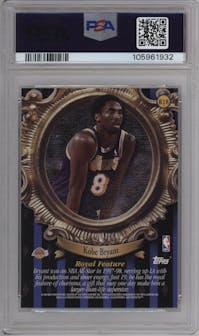 Kobe Bryant from the 1998-99 Topps set featuring a Refractor parallel graded by PSA and given an overall grade of 10.
