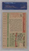 Hank Aaron from the 1955 Topps set graded by PSA and given an overall grade of 5.