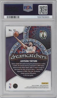 Jayson Tatum from the 2024-25 Panini NBA Hoops set graded by PSA and given an overall grade of 10.