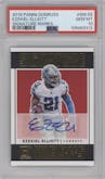 Ezekiel Elliott from the 2018 Panini Donruss set graded by PSA and given an overall grade of 10.