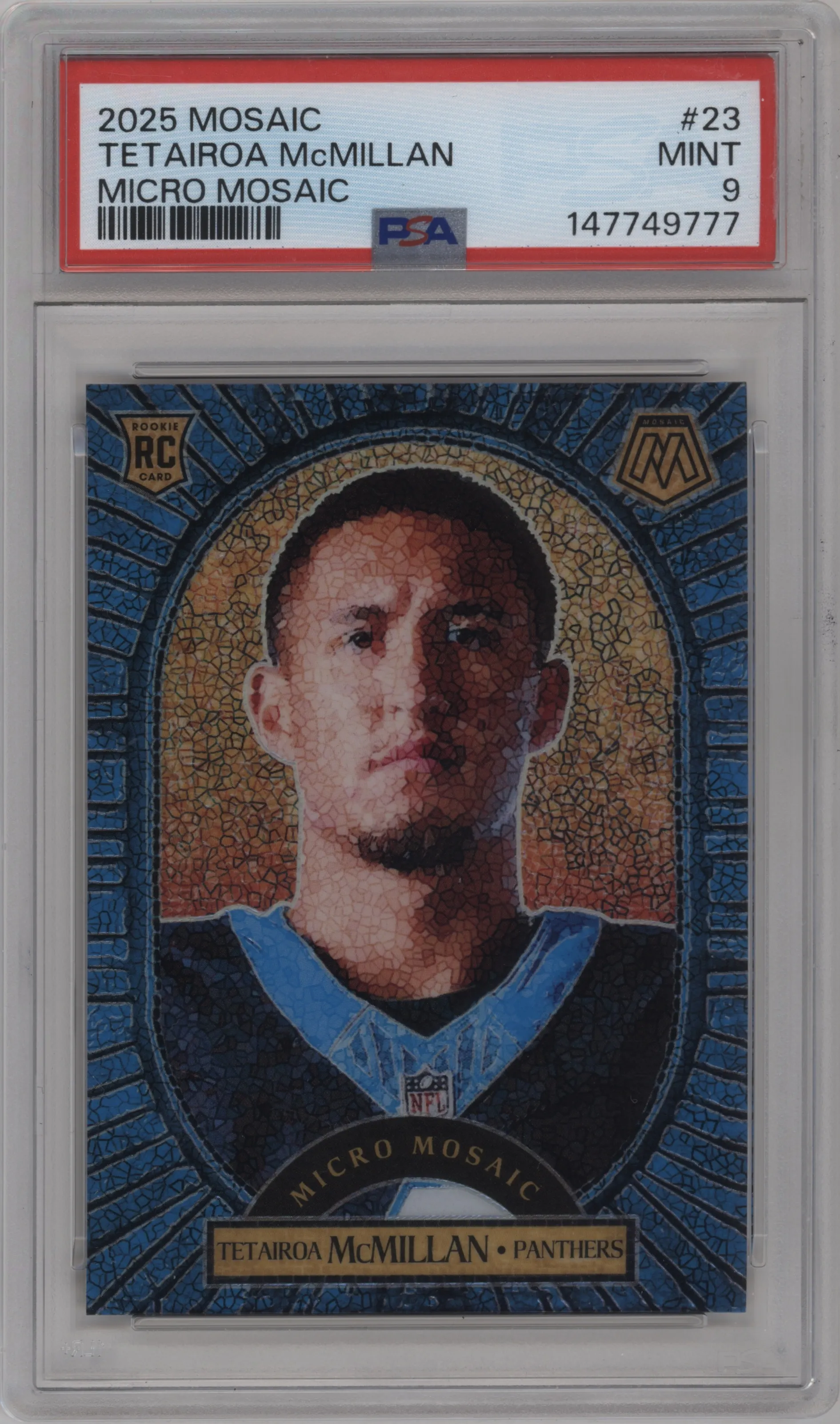 2025 Panini Mosaic Micro Mosaic Tetairoa McMillan #23 PSA 9