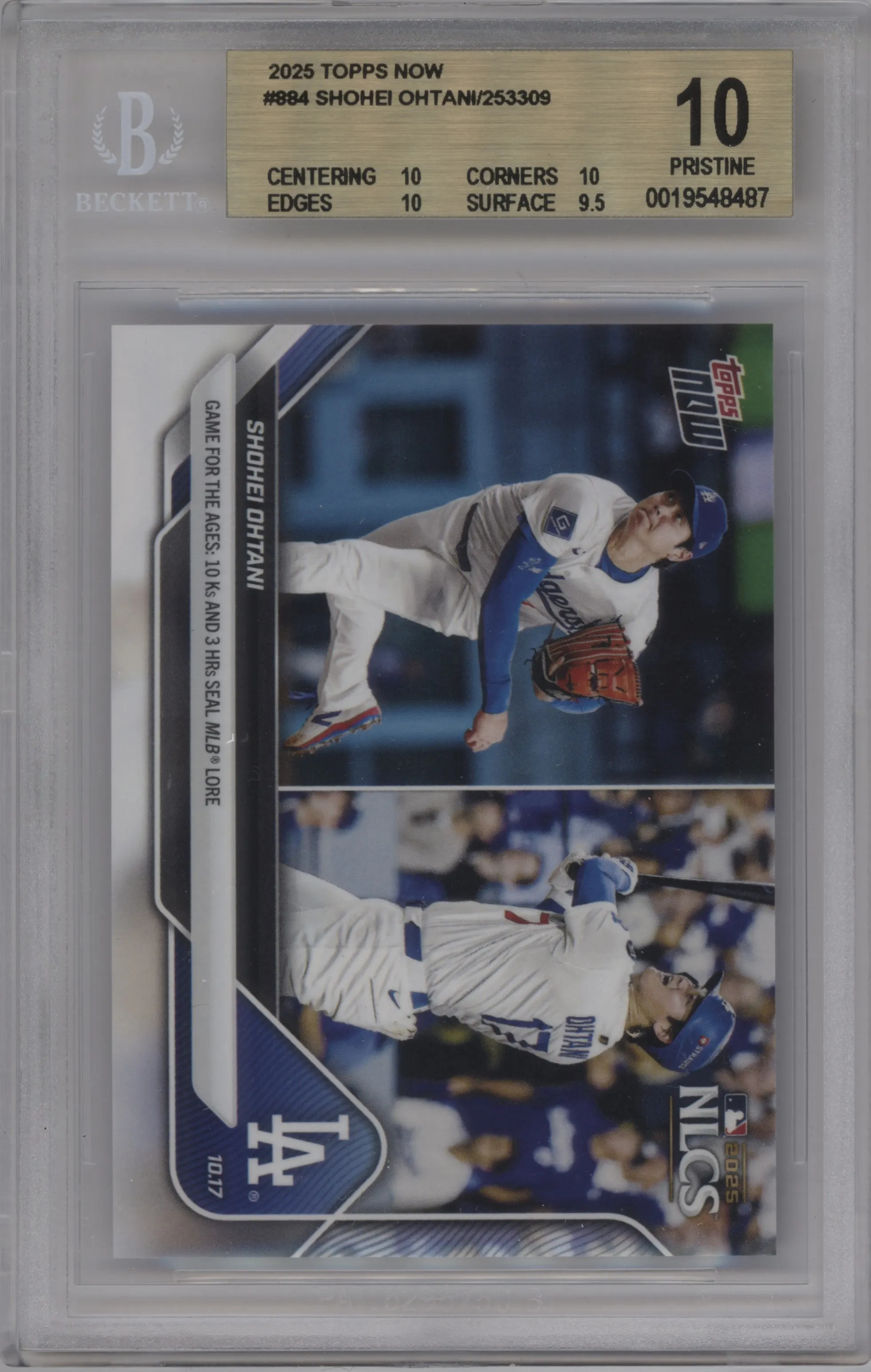 2025 Topps Now Shohei Ohtani #884 BGS 10