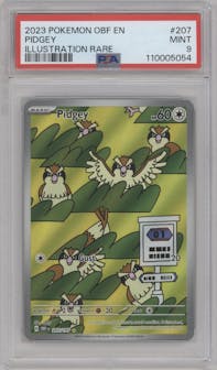 Pidgey from the 2023 Pokemon SV set graded by PSA and given an overall grade of 9.