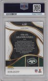 Israel Abanikanda from the 2023 Panini Select set featuring a Gold Dragon Scale parallel graded by PSA and given an overall grade of 10.