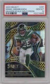 Israel Abanikanda from the 2023 Panini Select set featuring a Gold Dragon Scale parallel graded by PSA and given an overall grade of 10.