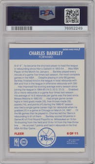 Charles Barkley from the 1987-88 Fleer set graded by PSA and given an overall grade of 8.