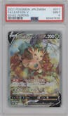 Leafeon V from the 2021 Pokemon SWSH JPN set graded by PSA and given an overall grade of 9.