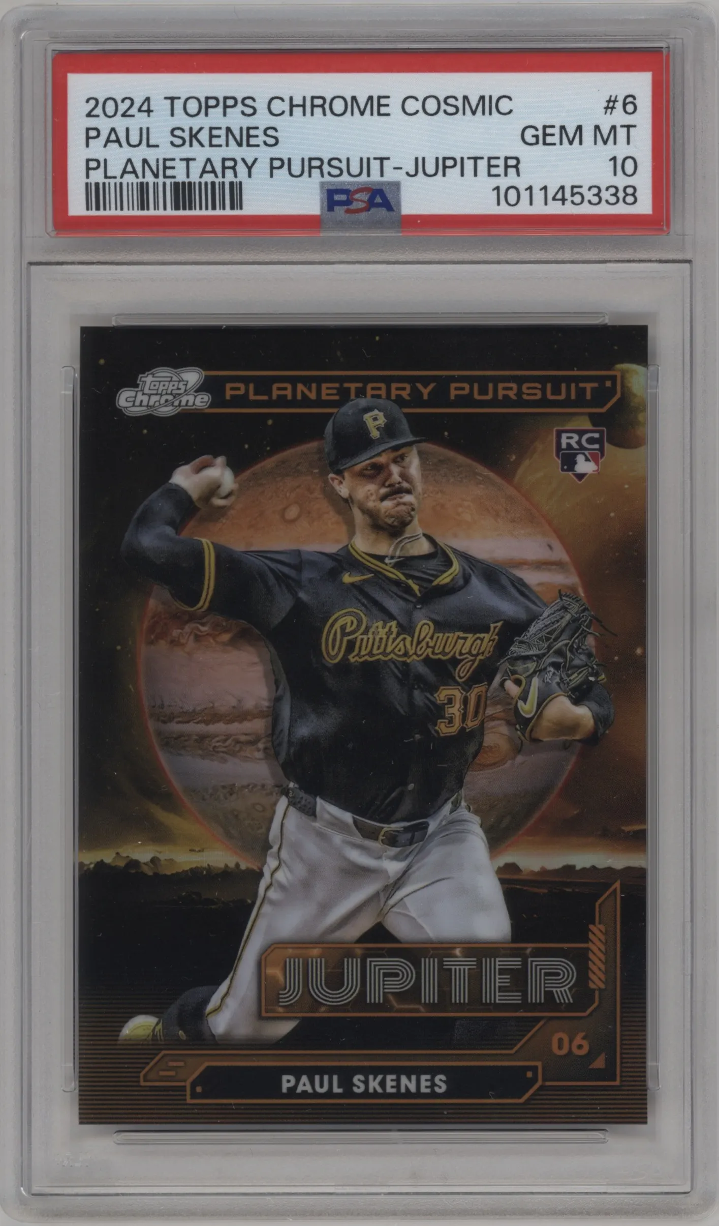 2024 Topps Cosmic Chrome Planetary Pursuit Jupiter Paul Skenes PSA 10