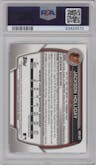 Jackson Holliday from the 2023 Bowman Chrome Mega Box set graded by PSA and given an overall grade of 10.