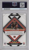 Ja'Marr Chase from the 2021 Panini Prizm set featuring a No Huddle parallel graded by PSA and given an overall grade of 9.