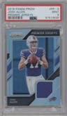 Josh Allen from the 2018 Panini Prizm set graded by PSA and given an overall grade of 9.