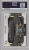 Aidan O'Connell from the 2023 Panini Select set featuring a White Prizm parallel graded by PSA and given an overall grade of 10.