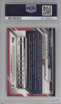 Victor Robles from the 2016 Bowman set graded by PSA and given an overall grade of 10.