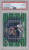 C.J. Stroud  from the 2023 Panini Mosaic set featuring a Green Mosaic parallel graded by PSA and given an overall grade of 10.