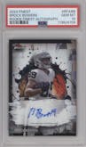 Brock Bowers from the 2024 Finest set graded by PSA and given an overall grade of 10.