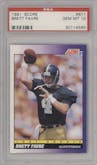 Brett Favre from the 1991 Score set graded by PSA and given an overall grade of 10.