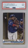 Vladimir Guerrero Jr. from the 2019 Topps Update  set featuring a Gold parallel graded by PSA and given an overall grade of 9.