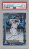 Jac Caglianone from the 2024 Bowman Draft Sapphire Edition set graded by PSA and given an overall grade of 10.
