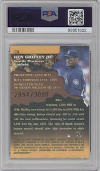 Ken Griffey Jr. from the 1999 Topps Finest set graded by PSA and given an overall grade of 9.