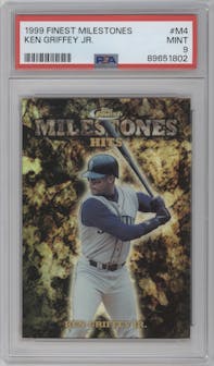 Ken Griffey Jr. from the 1999 Topps Finest set graded by PSA and given an overall grade of 9.