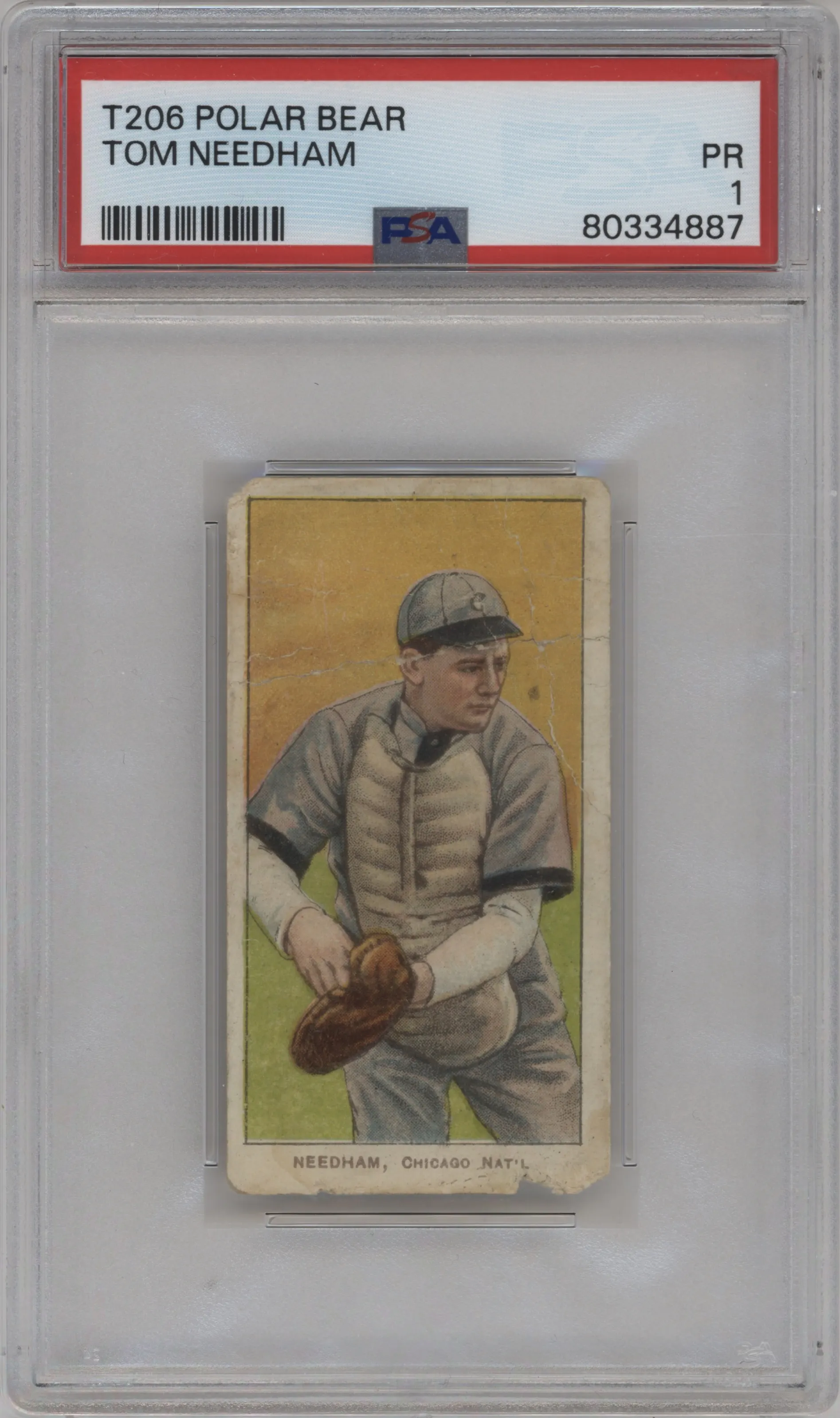 1909 T206 Polar Bear Tom Needham #NNO PSA 1