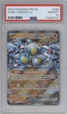 Sandy Shocks ex from the 2025 Pokemon SV set graded by PSA and given an overall grade of 10.