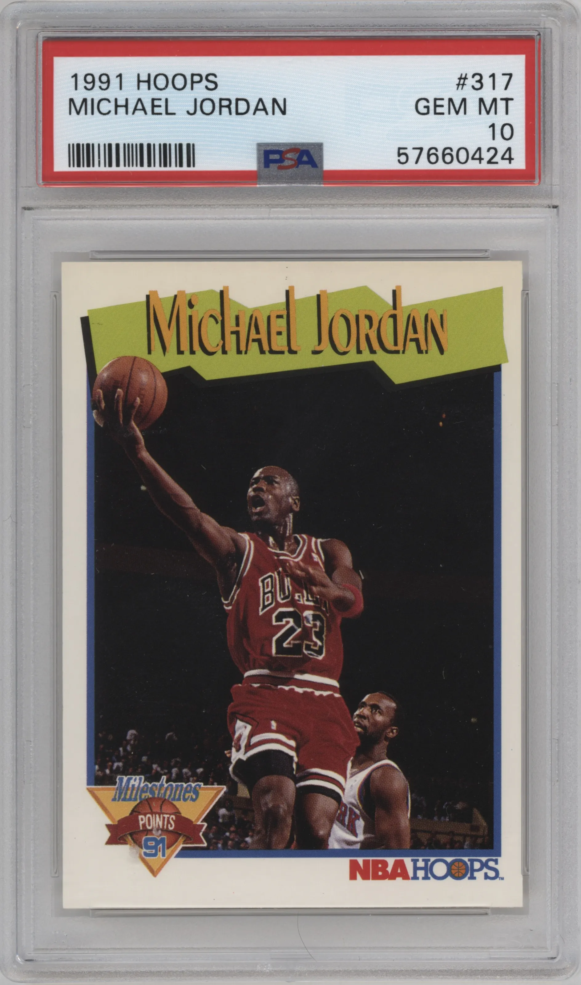 1991 NBA Hoops Michael Jordan #317 PSA 10