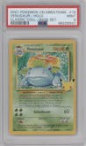 Venusaur from the 2021 Pokemon SWSH set featuring a Base Set parallel graded by PSA and given an overall grade of 9.