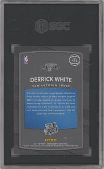 Derrick White from the 2017-18 Panini Donruss Optic set graded by SGC and given an overall grade of 9.5.