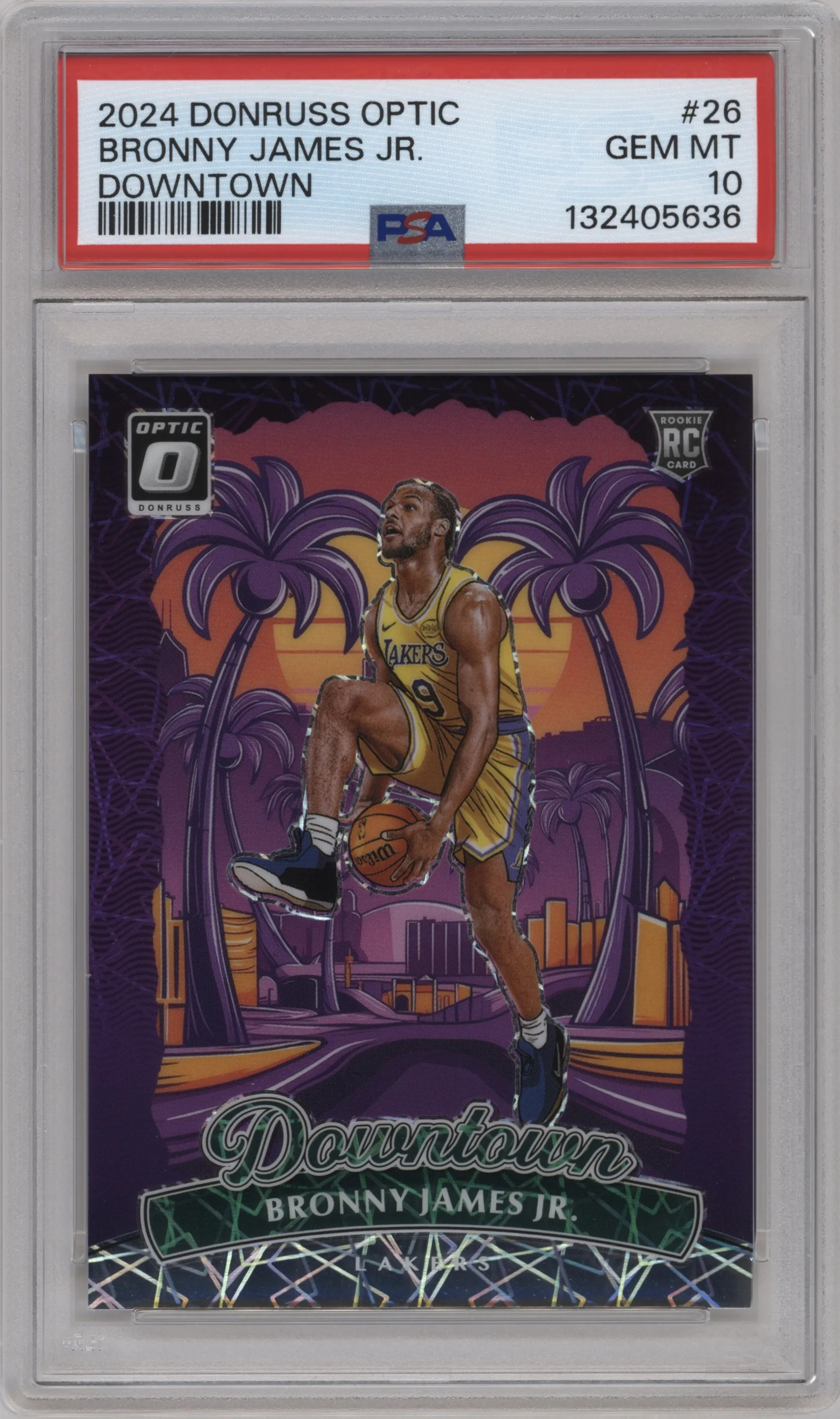 2024 Donruss Optic Downtown Bronny James Jr. #26 PSA 10