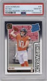 Bo Nix from the 2024 Donruss set graded by PSA and given an overall grade of 10.