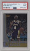 Kobe Bryant from the 1996-97 Bowman’s Best  set graded by PSA and given an overall grade of 9.
