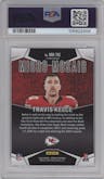 Travis Kelce	 from the 2024 Panini Mosaic set graded by PSA and given an overall grade of 9.