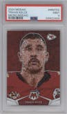 Travis Kelce	 from the 2024 Panini Mosaic set graded by PSA and given an overall grade of 9.