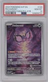 Pecharunt from the 2024 Pokemon SV set featuring a Shrouded Fable Elite Trainer Box parallel graded by PSA and given an overall grade of 10.